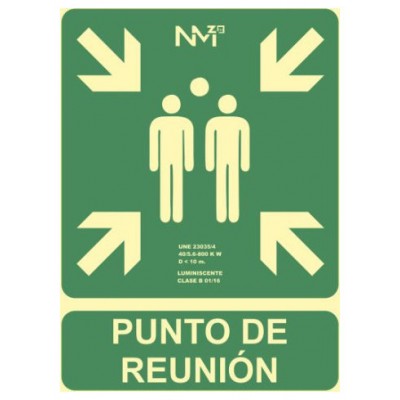 SEÑAL "PUNTO DE REUNIÓN" 224X300 PVC VERDE ARCHIVO 2000 6170-07H VE (Espera 4 dias)